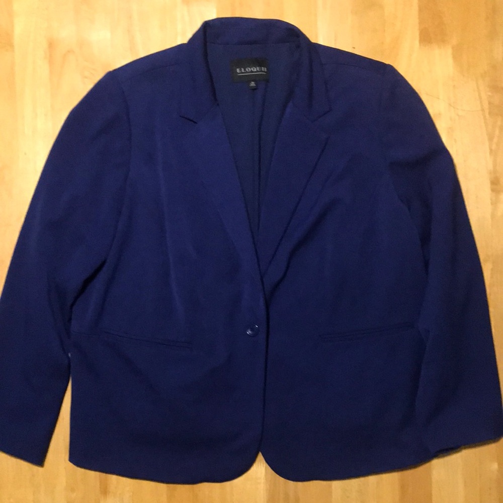 Eloquii Lined blazer Sz 20 royal blue 1 button